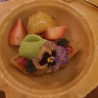 Double sorbet with fruit at Mini Bar - José Avillez in Lisbon