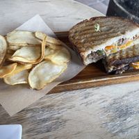 Crisps and Philly cheese steak sandwich   at Goji Berry in Phoenix