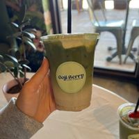 banana cream matcha at Goji Berry in Phoenix