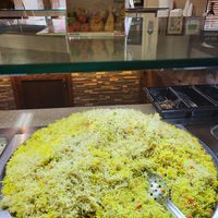 Vegan basmati rice at Dimassi's Mediterranean Buffet in Austin