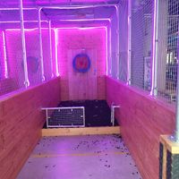 Axe throwing at Boom Battle Bar in West London