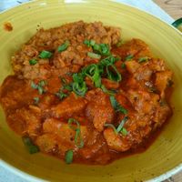 Curry mit planted Chicken at Trübsee Self-Service in Engelberg