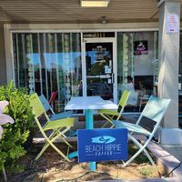 Dog friendly outdoor seating #Veganuary at Beach Hippie Coffee in Myrtle Beach