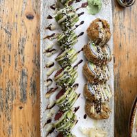 Aki roll (left) and tempura roll (right)  at Quan Xua in Leipzig