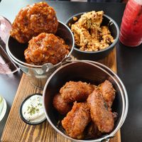 frickles, cauli wings and corn ribs at Jock's Grill House in Kirkcaldy