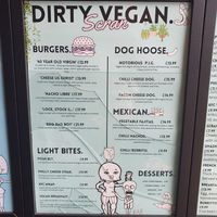 vegan menu taken 15 October 2024 at Jock's Grill House in Kirkcaldy