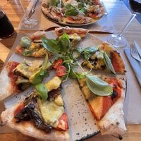 Vegan pizza with grilled vegetables   at Paneólio Pizza Bar in Caldas Da Rainha