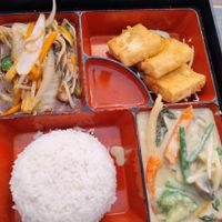 Vegan lunchbox at Tanyalak Thai Street Food in Hull