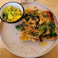 Waunfawr Mushroom Toast (VG) & Scrambled Tofu at BRAF in Caernarfon
