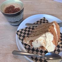 Chai latte, alternative milks available  at BRAF in Caernarfon