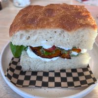 Cream cheese, squash, pesto and tomato’s - vegan   at BRAF in Caernarfon
