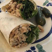 Tuna-less salad sandwich was delicious on 7-16-23  at Salt and Pepper Social in Newcastle