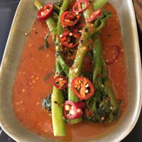 Tenderstem broccoli tapas  at Allard's Lounge in North Shields
