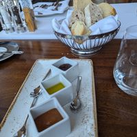Complimentary bread with oil, fig jam & tomato chutney at Papa Negra in Tenerife