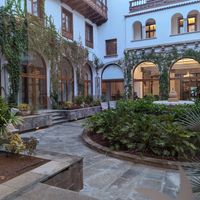 Courtyard you pass as you walk to the toilets at Papa Negra in Tenerife