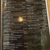 a few veg options   at Totoyama Sushi & Ramen in Los Angeles