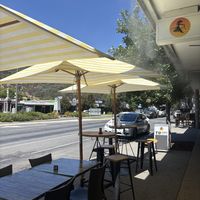 Water misters near the outdoor seating  #Veganuary at Tu Vietnamese Street Food in Myrtleford