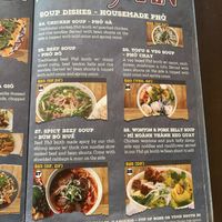 Menu  at Tu Vietnamese Street Food in Myrtleford