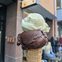pear&thyme and chocolate at PALLINA Gelato in Frankfurt