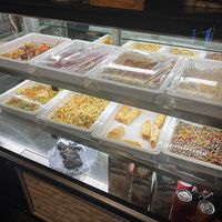 Selection of salads on offer  at Wegain in Istanbul