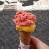 melon and strawberry at Venchi - Spanish Steps in Rome