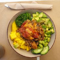 Vegan Poke Bowl. at Warung Copenhague - Bar Copenhague in Benalmadena