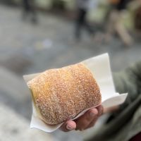 Classic is vegan (topped with cinnamon/sugar). They also have fruit toppings that are vegan.   at Sweet Dreams - Karlova - Maybe closed in Prague