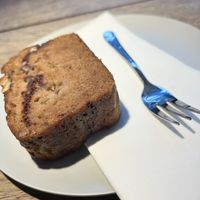 Vegan apple and cinnamon cake. Had a superb oat latte too.   at Coffee Company - Oude Doelenstraat in Amsterdam