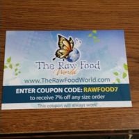 Online 7% discount Coupon Code (works everytime) at The Raw Food World in Camarillo