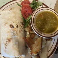 Veggie burrito with breakfast potatoes.  at College Drive Cafe in Durango