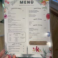 Menu  at Kachonwaa in Zaragoza