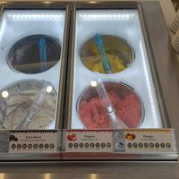 Vegan sorbets. at Parasagas in Folegandros