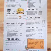 Spanish menu at La Mossada - Maybe closed in Lleida