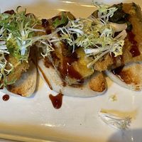 Crispy zucchini on a bao bun at Roy's in Honolulu