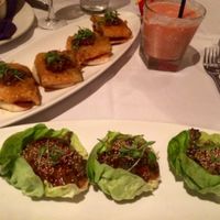 ";crispy vegan zucchini"; and ";small kine farms mushrooms"; at Roy's in Honolulu