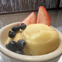 Passion fruit sorbet   at Roy's in Honolulu