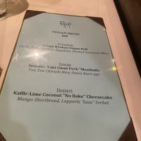 Vegan menu during my 21June 2024 visit   at Roy's in Honolulu