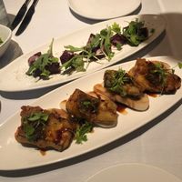 The tempura zucchini buns and beet salad. All good!  at Roy's in Honolulu