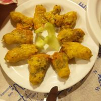 Stuffed courgette flowers at Aretousa in Crete