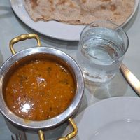Aloo Gobi, Sag Aloo & a Tarka Dahl & Rothi bread! All absolutely delicious 😋 at Taj Mahal in Marmaris