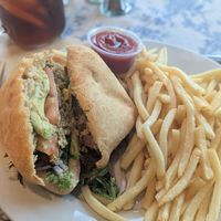 Vegan burger at Ol Buckaroo in Three Rivers