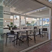 Outdoor seating at Cafè Valentino in Gallipoli