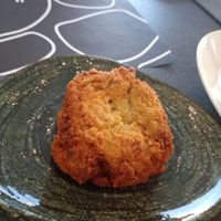 Vegan fried pasta starter at Lievita 72 in Gallipoli