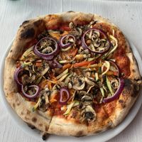 Vegetable pizza (need to be ordered without dairy cheese)   at Copacabana in Rovinj