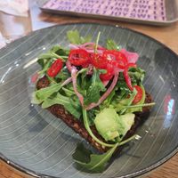 Avocado toast (ask for the vegan option) at Mr Cake in Stockholm