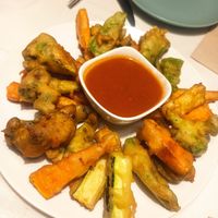 Verduras en tempura at La Almuzara in Segovia