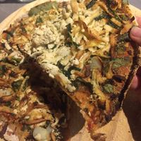 The pizza was amazing! Very healthy and it has lots of flavor!  at La Almuzara in Segovia