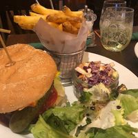 Vegan burger at The Alfred Free House in Farnham