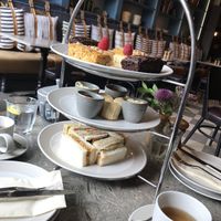 Vegan afternoon tea with vegan clotted cream!  at Chatsworth Kitchen in Matlock