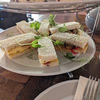 Selection of vegan finger sandwiches at Chatsworth Kitchen in Matlock